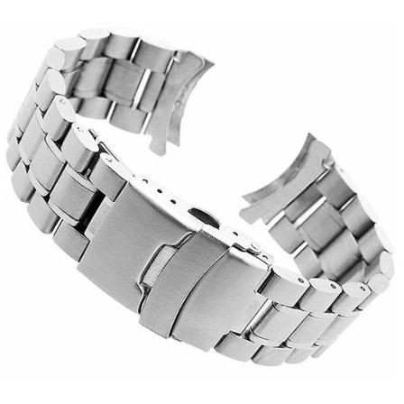 Buet rustfrit stål metal solid urrem armbånd spænde udskiftning 20-22mm [LGL] 20mm