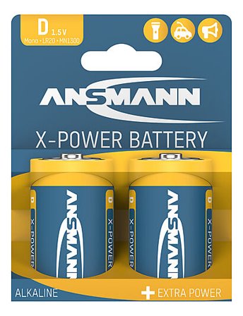 ANSMANN Batteri Alkaline D 2pk XPOWER
