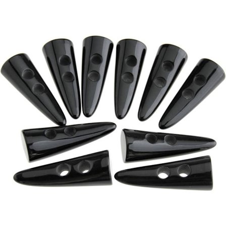 10 Stora Hornimitation Tandväxelknappar Svart Kompatibel Dental Switch[YJD]