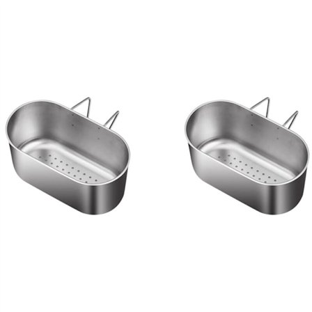 2X 304 Rustfritt Stål Kjøkkenvask Avløpskurv, Vask, Hengende Søppelfilterholder, Filterholder