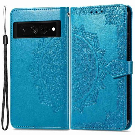 Mandala Google Pixel 7 Pro Flip Etui - Blå