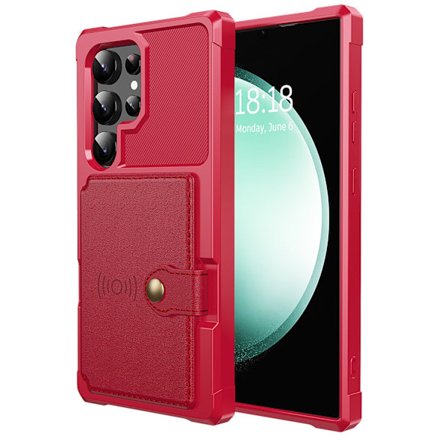 Elegant Plånboksfodral Läder med Fäste för Samsung Galaxy S24 Ultra