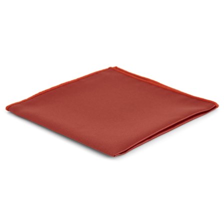 Terracotta Lommeklud til mænd - Ensfarvede lommeklude