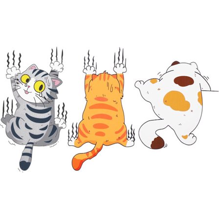 Tegneserie Kat Bilsticker, 3 Pak Vinyl Sjove Auto Dekaler Klistermærker Til Bagklappen Katteskrads Dækning Selvklæbende Bildekoration Klistermærker 