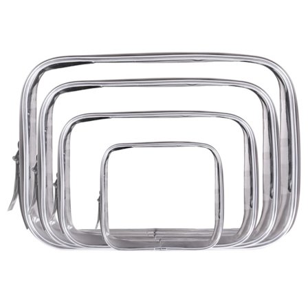 Läpinäkyvä kosmetiikkalaukku, vedenpitävä PVC-vetoketjullinen toilettilaukku