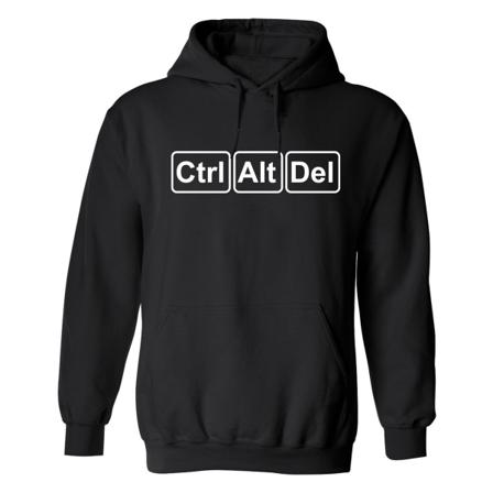 Ctrl Alt Del - Hættetrøje / Sweater - HERRE Svart - 3XL