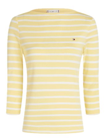 New Cody Slim Boat-Nk 3/4Slv Yellow Tommy Hilfiger