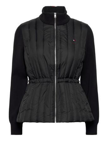 Tommy Hilfiger Lw Padded Knit Mix Jacket Svart