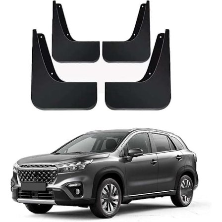 4 stk. bilskvettlapper for Suzuki S-Cross III 2022, skvettlapper, sprutbeskyttere, skjermer, konturformede skvettlapper, sprutbeskyttelsessett, par