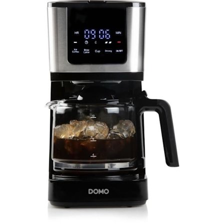 Filterkaffebryggare - DOMO - DO733K - 900 W - 4 till 10 koppar - LCD-skärm - 3 intensiteter - Svart