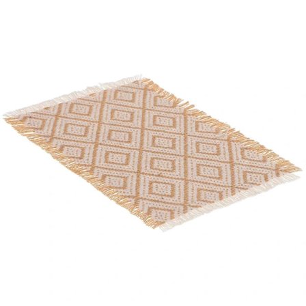 Pienoiskokoinen Matto Nukkekoti Suorakulmainen Beige 16.00X12.00X0.10CM Lattiamatto Koriste Nukkekodin Olohuoneeseen 1kpl Beige 16.00X12.00X0.10CM