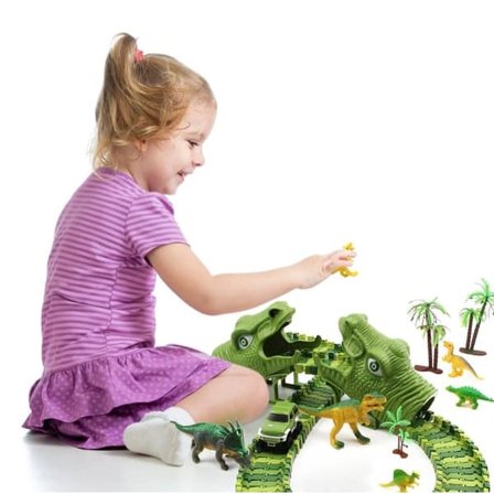 Stor Bilbane for Barn - Dinosaurie—pa