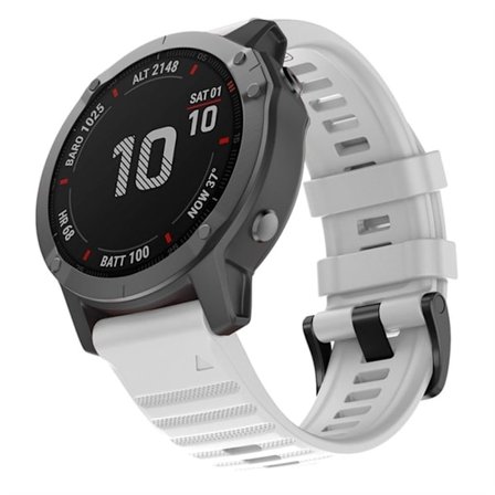Garmin Fenix 7/7 Pro/Quatix 7/7Pro Silicone Watch Band - White