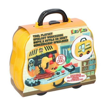 Værktøjstaske med 29 dele til små tømrere