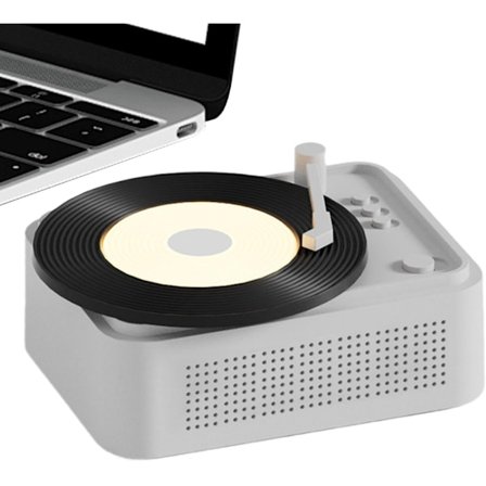Skivspelare med högtalare, bärbar LP-skivspelare, trådlös musikskivspelare, stereo skrivbordsskivspelare, vintage LP-spelare, skivspelare för hemmet