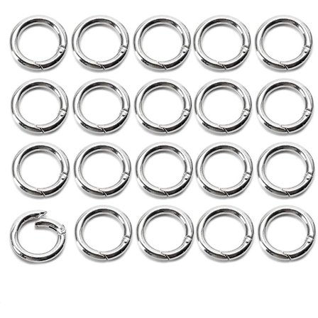 Zink Legering Rund Karabiner 20 Styk 28mm O-ring Hæk