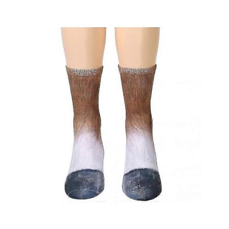 3D Print Dyrefodsokker Sjove Sokker til Mænd Kvinder Gag Gaver, Sjove Joke Gaver 1 Par