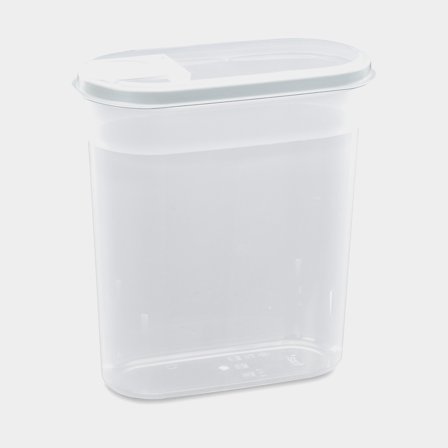 Cereal container Nordiska Plast Cook It, transparent/white, 2.1 liter