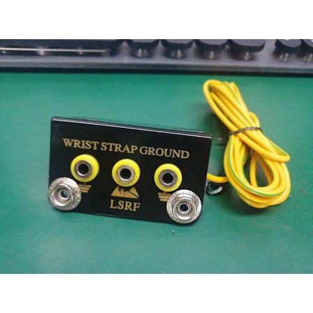 L-formet antistatisk stikkontakt ring jordkontakt med terminal kabel for ESD håndleddsrem jording