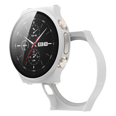 Huawei Watch GT 2 Pro materialskydd med härdat glas - Vit