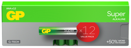 GP Batteries GP Super Alkaline AAA-batteri, 24A/LR03 12-pack - GP Batteries
