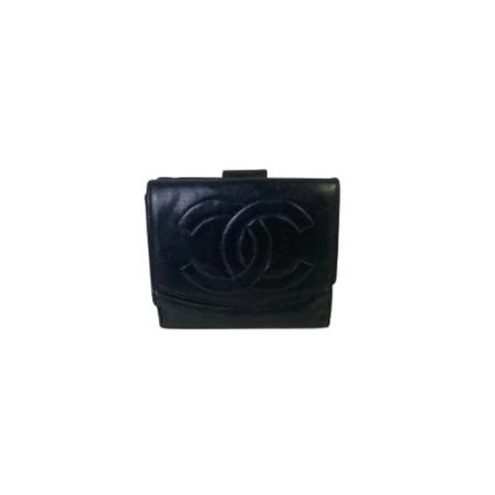 Chanel Vintage, Pre-owned Leather wallets Zwart, unisex, Maat:ONE Size,leer
