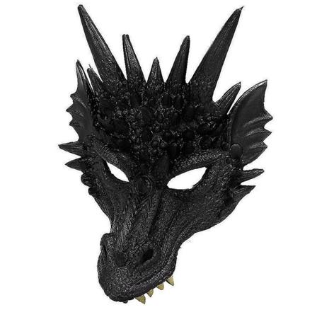 Dragon Mask Carnival Cosplay Fancy Dress Halloween Kostym Green
