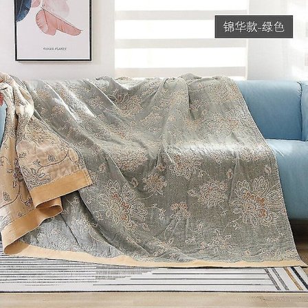 Bohemia Boho bomullsfilt kompatibel med cover för hela säsongen Dekorativt dammhandduk sängöverkast kontorsbilsäng -ES