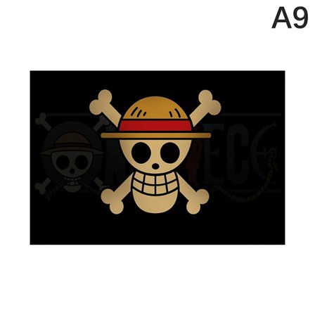 5 st Affisch One Piece Wanted Poster Luffy Papper Vintage Poste - Perfet