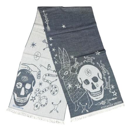 Alexander McQueen, Silky Scarves Grijs, Heren, Maat:ONE Size