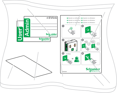Schneider Electric EVP1BNS RFID-kort 10-pakning, Elfordeling & strømforsyning