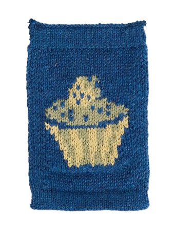 Smallstuff Knitted Flag, Birthsday Cake, Blue - Blue - ONE SIZE