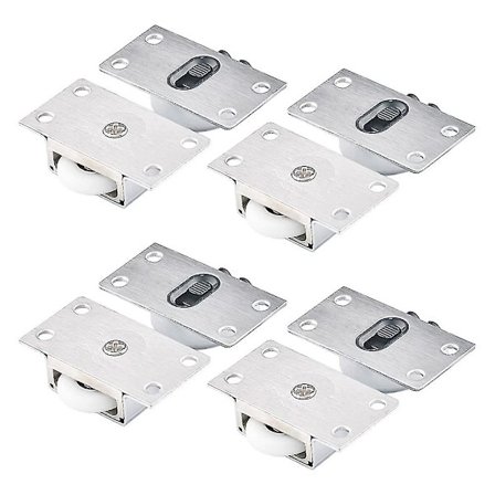 4 Par Garderobe Rullehjul Skyvedør Rullehjul Skyveskap Rulle Skap Rulledør Rulle -HG