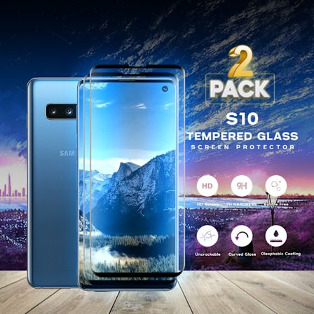 2-Pack Samsung Galaxy S10 - Härdat glas 9H – Super kvalitet 3D