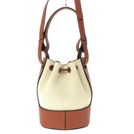 Loewe Pre-owned, Pre-owned Cotton shoulder-bags Beige, Dames, Maat:ONE Size,Canvas