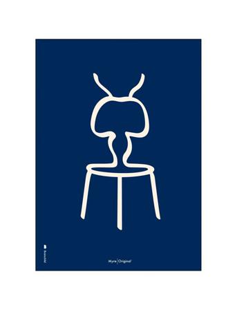 The Ant Line Black Home Decoration Posters & Frames Posters Illustrations Multi/mönstrad Brainchild