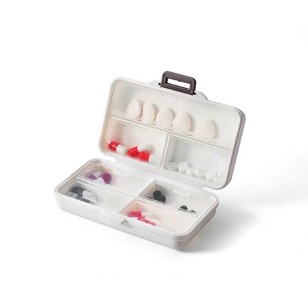 Pill Box Pill Case WHITE LL White L-L