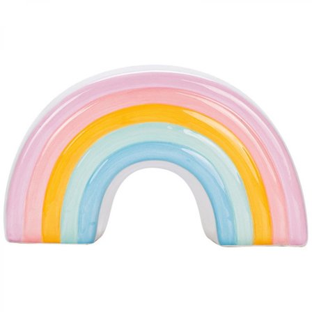 Regnbue Design Keramisk Sparegris Pengekasse Pengebesparende Opbevaringsboks Sparegris til Børn Bryllup Hjem Børneværelse Indretning