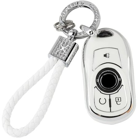 PIFOOG Tillbehör till Buick Regal Encore GX Nyckelbricka Fodral 5 Knappar Mjuk TPU Nycklar Skal Fodral Glittrande Bilnyckelring Fullt Skydd Kristall
