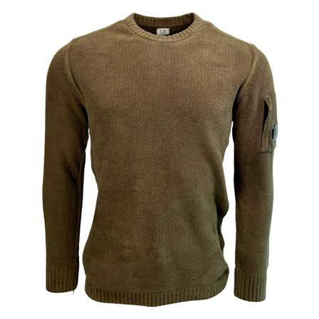 C.p. Company, Round-neck Knitwear Brązowy, Mężczyzna, Rozmiar: M