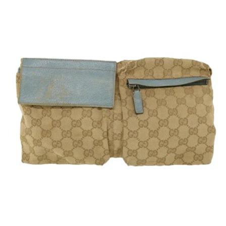Gucci Vintage, Pre-owned Canvas crossbody-bags Beige, Dames, Maat:ONE Size,leer