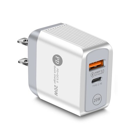 USA/UK/EU-plugg for QC 3.0 PD USB-lader 20w Type C hurtiglader strømadapter Reisetelefonlading for hodetilbehør