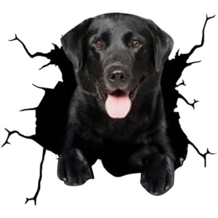 1 st Bilklistermärken Hund, 3D Labrador Bil Dekaler Personliga Klistermärken Roliga Fransk Bulldog Bilklistermärken Realistisk Hund Vinyl 
