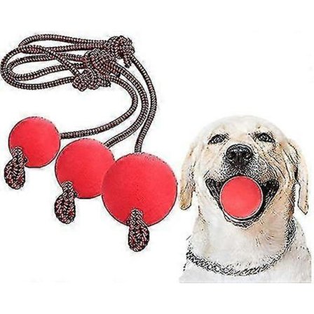 Repboll Hundleksak, 3 Delar Katt Tuggleksaker, Gummiboll Rep Hundleksaker