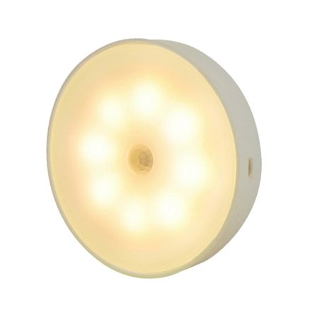 Trådløs Oppladbar Bevegelsessensor LED Skaplampe Puck Lys Veggskap Nattlampe KIT KIT [DB]