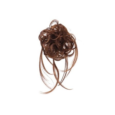 Peruukit Sotkuinen Efekti Pörröinen Tukka Hengittävä Nuttura Sotkuinen Scrunchie Joustava Hiussolmu Juhliin - Vaaleanruskea