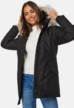 ONLY - New Katy Parka - Black - Kläder - - Bubbleroom Parajumper