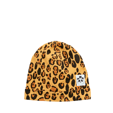 Mini Rodini Mössa Basic Leopard Barnkläder stl. 86-152 Beige 56/58