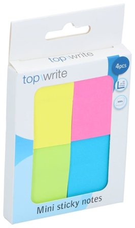 Klistrelapper 4-pk 100 ark / selvklebende notatblokker / post-it-lapper til kontoret