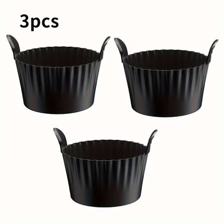 [Non-Stick Bageforme] 3 stk. Silikone Air Fryer Bageforme - Non-Stick & Fødevaregodkendt, Ideel til Æg, Cupcakes, Muffins